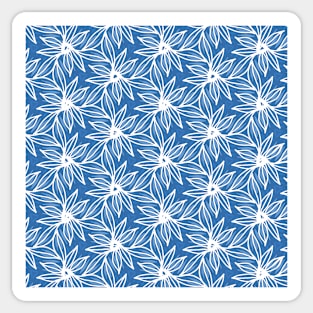 Jungle flowers - blue Sticker